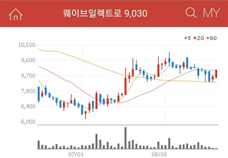 5G관련주 웨이브일렉트로닉스