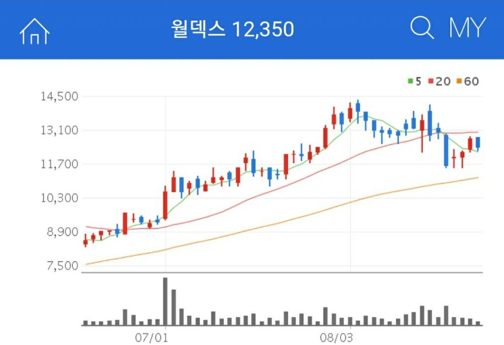 월덱스 반도체소재 관련주 월덱스