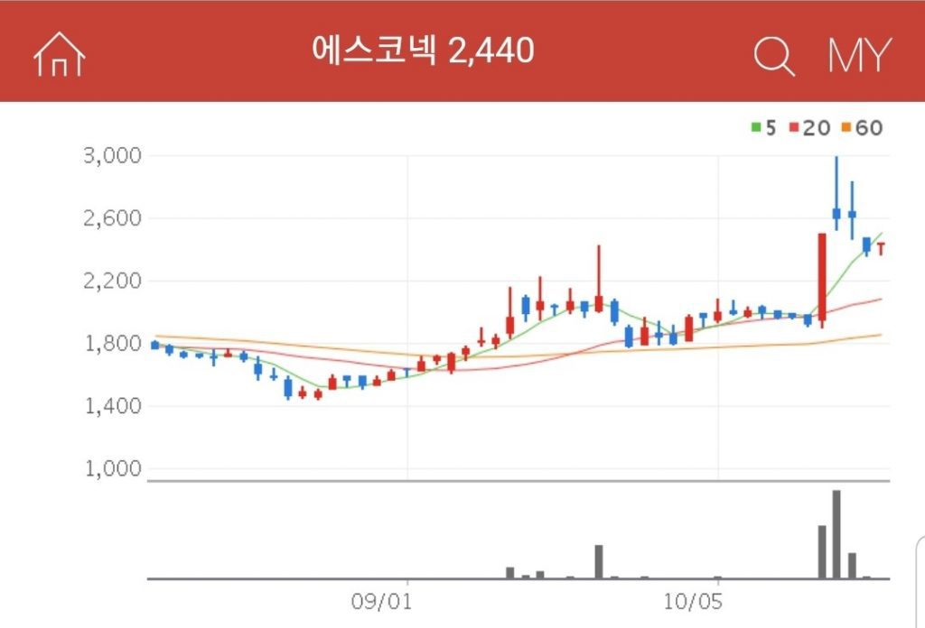 에스코넥 원격진료 관련주 대장주 수혜주 에스코넥