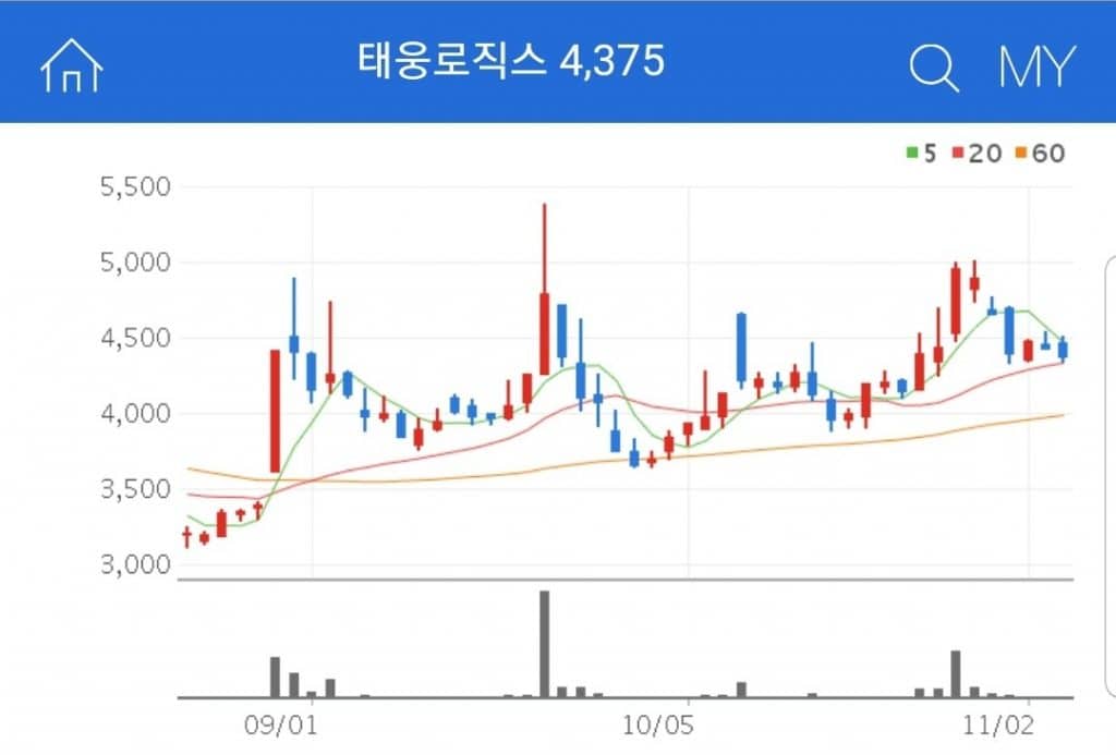 택배 관련주 대장주 태웅로직스