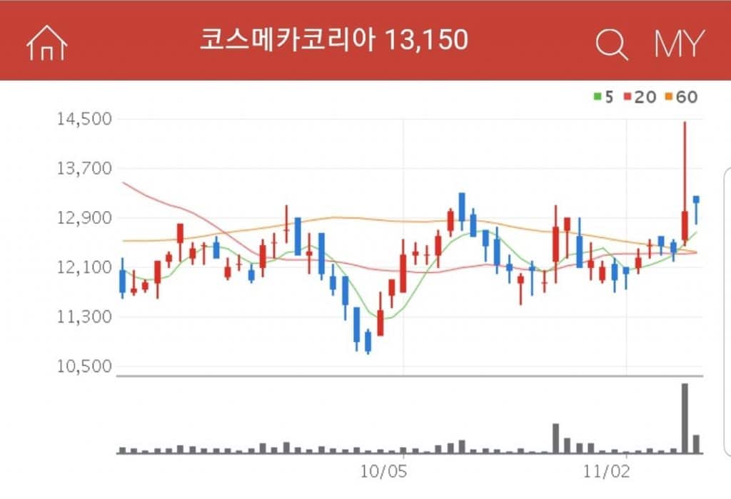 화장품 관련주 수혜주 대장주 코스메카코리아