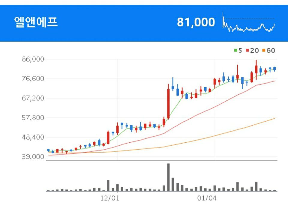 2차 전지 양극활물질과 관련된 소재 제조 및 판매를 주사업으로 영위하는 엘앤에프