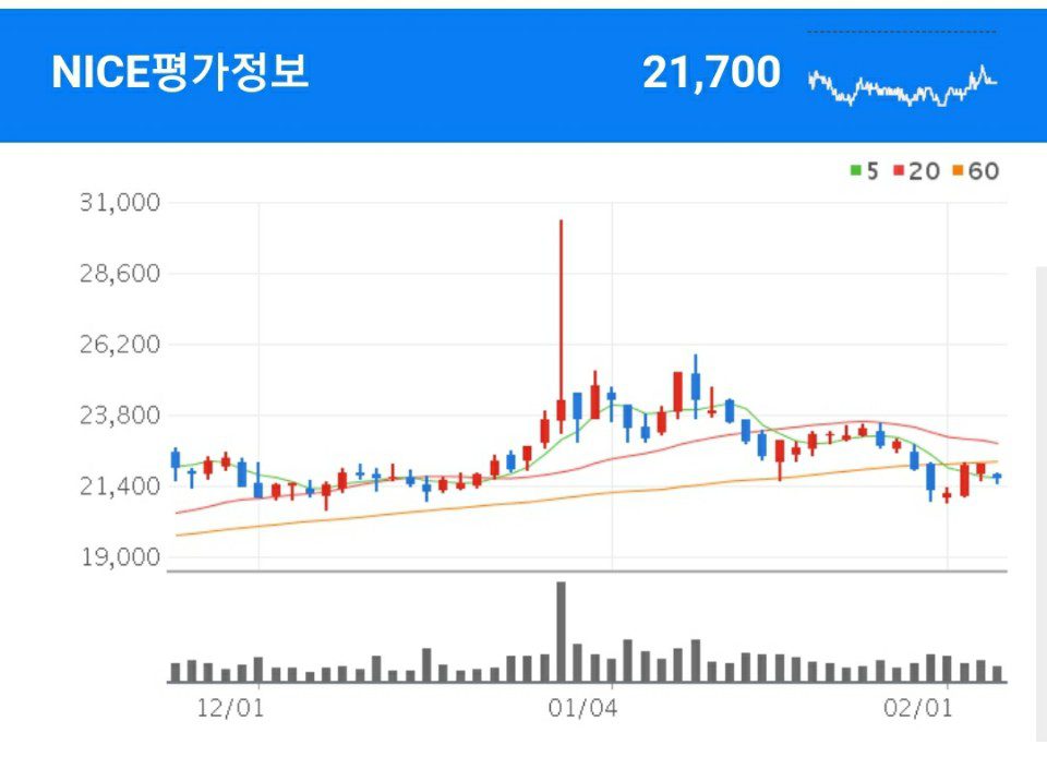 NICE평가정보 빅데이터 관련주 - NICE평가정보