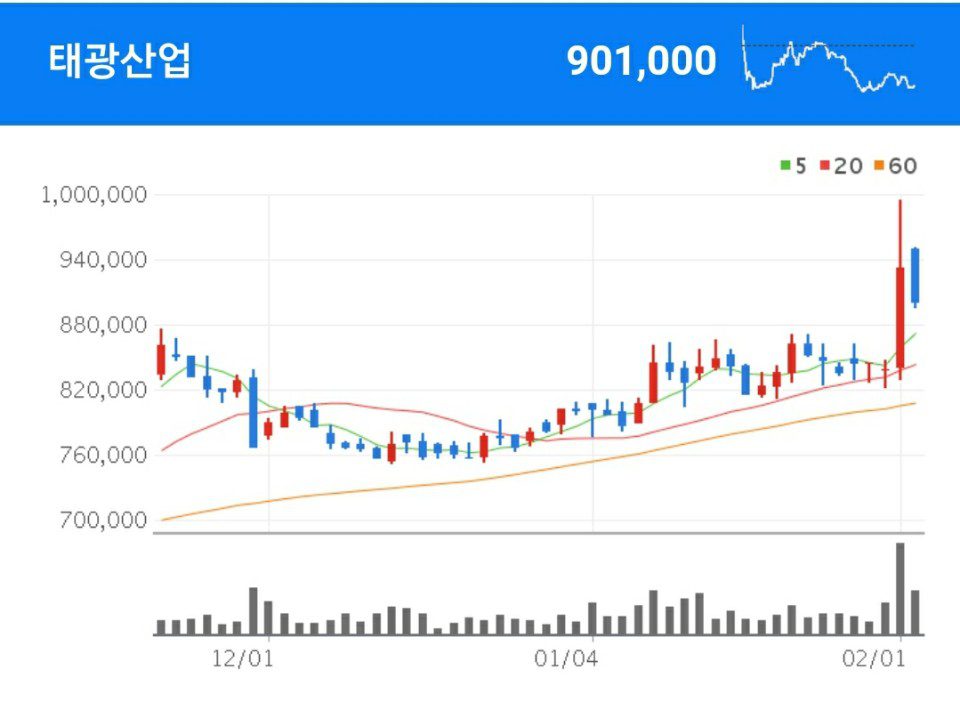 화학섬유 관련주 - 태광산업