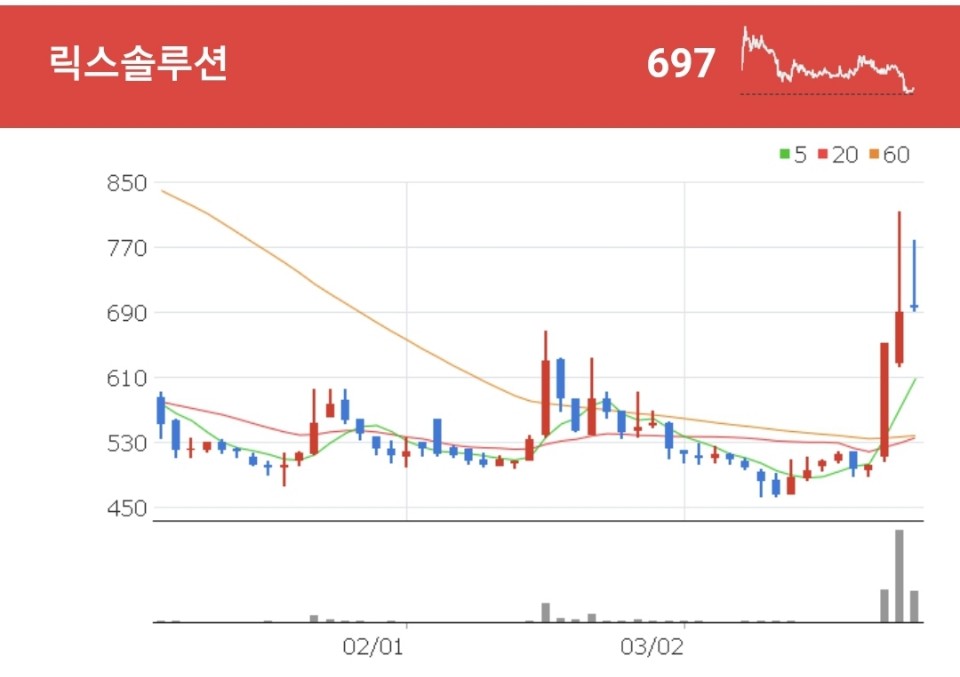 반도체 유통 사업과 증권정보 서비스 사업을 주사업으로 영위하는 릭스솔루션