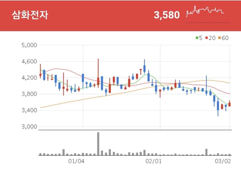 희귀금속 관련주 - 삼화전자