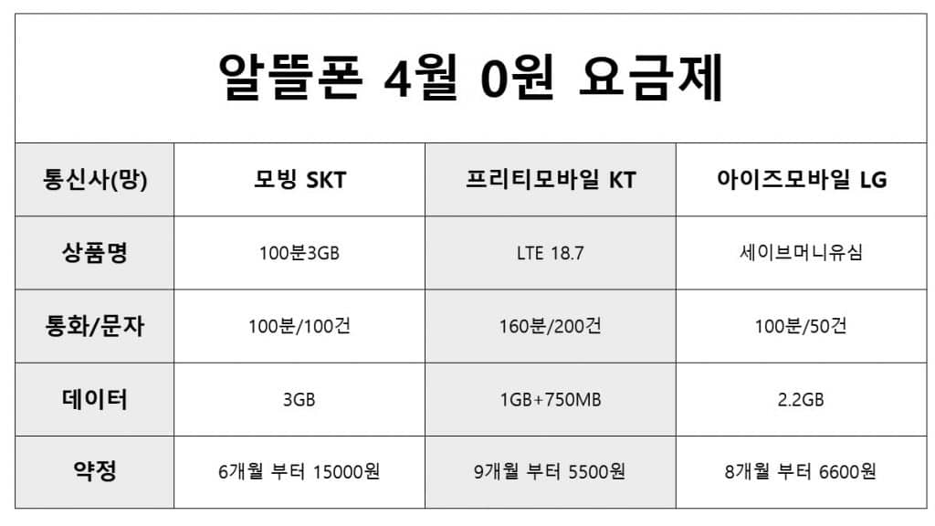 원 요금제 월