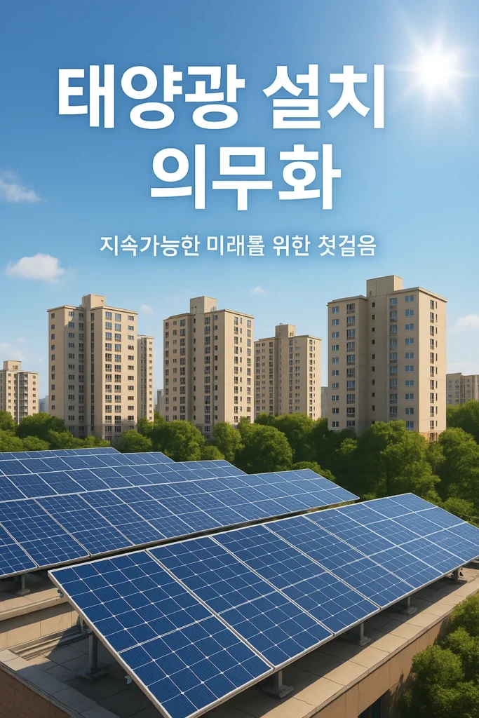 아파트 태양광 설치 의무화 수혜주 7종 총정리: 관련주 및 대장주 예측 1 아파트 태양광 설치 의무화 수혜주